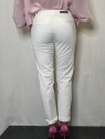 Pantaloni donna cotone chino bianchi Kontatto vista posteriore Con senso abbigliamento Torino