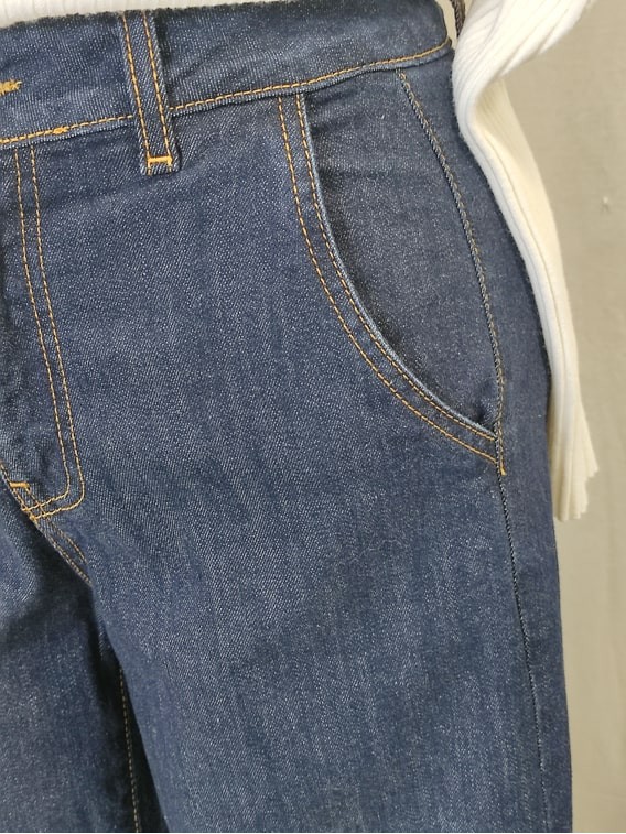 Jeans donna palazzo Susy Elite particolare tasche alla francese Con.senso abbigliamento Torino
