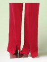 Pantaloni donna flared rossi Kartika vista spacchi dietro Con.senso abbigliamento Torino