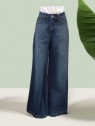 Jeans donna flare vita alta Kontatto vista frontale Con.senso abbigliamento Torino