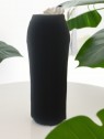 Gonna longuette nera a coste Kontatto vista frontale Con.senso abbigliamento Torino