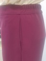 Pantaloni palazzo tinta vino elastico dietro particolare tasche alla francese Con.senso abbigliamento Torino