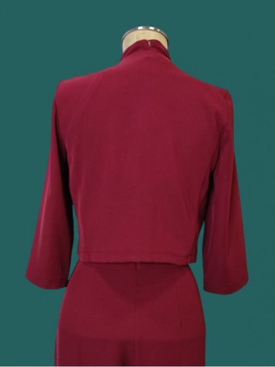 Giacchina donna ribes tessuto fluido maniche tre quarti Kontatto vista spalle Con.senso abbigliamento Torino