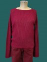 Girocollo donna ribes in cotone a coste Kontatto vista frontale Con.senso abbigliamento Torino