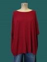 Maglia donna over ribes in viscosa maniche corte Kontatto vista frontale Con.senso abbigliamento Torino
