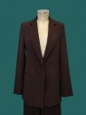 Giacca donna cioccolato tessuto fluido Le streghe vista frontale Con.senso abbigliamento Torino