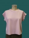 Blusa donna cotone rosa maniche ad aletta Flirt vista frontale Con.senso abbigliamento Torino