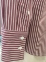 Camicia donna righe vino burro Kartika particolare polsino Con.senso abbigliamento Torino