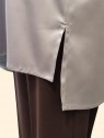 Canotta donna raso grigio scollo ovale Kartika particolare spacco sul fondo Con.senso abbigliamento Torino