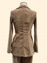 Giacca donna doppiopetto beige in ciniglia vista dietro Con.senso abbigliamento Torino