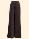 Pantaloni donna gamba larga moro elastico dietro vista frontale Con.seno abbigliamento Torino