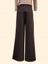 Pantaloni donna gamba larga moro elastico dietro vista dietro Con.senso abbigliamento Torino