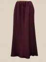 Gonna midi in raso vino vista frontale Con.senso abbigliamento Torino