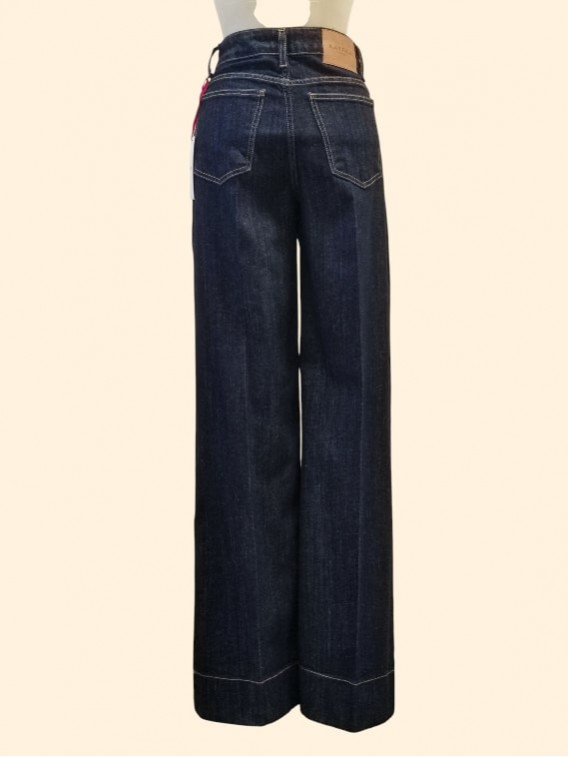 Jeans donna gamba larga Kartika vista retro Con.senso abbigliamento Torino