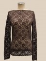 Maglia donna in pizzo moro Susy Mix vista frontale Con.senso abbigliamento Torino
