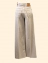 Pantaloni donna largo 5 tasche burro Kartika vista dietro Con.senso abbigliamento Torino