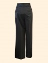 Pantaloni donna palazzo neri con cintura spacco sul fondo Kartika vista dietro Con.senso abbigliamento Torino