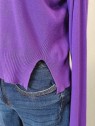 Maglia donna crop viola spacchi laterali Kontatto vista laterale Con senso abbigliamento Torino